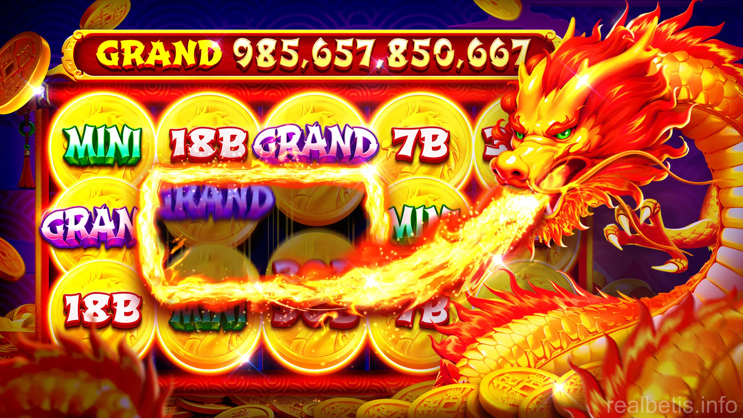 Tela inicial do aplicativo Reals Bet